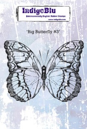 Big Butterfly 3 A6 Red Rubber Stamp